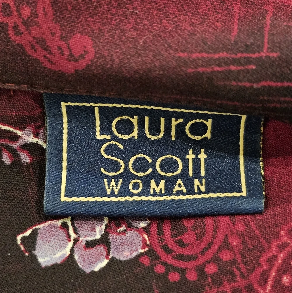 Laura Scott Floral and Paisley Print LS Button-Up Blouse, EUC, Size 22W (3X) - Picture 3 of 11